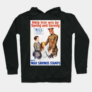 Reproduction of World War One Buy Savings Stamps US Advertisement Poster Hoodie